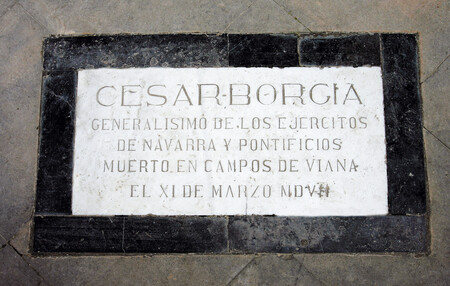 Placa En La Tumba De Cesar Borgia C Visit Navarra