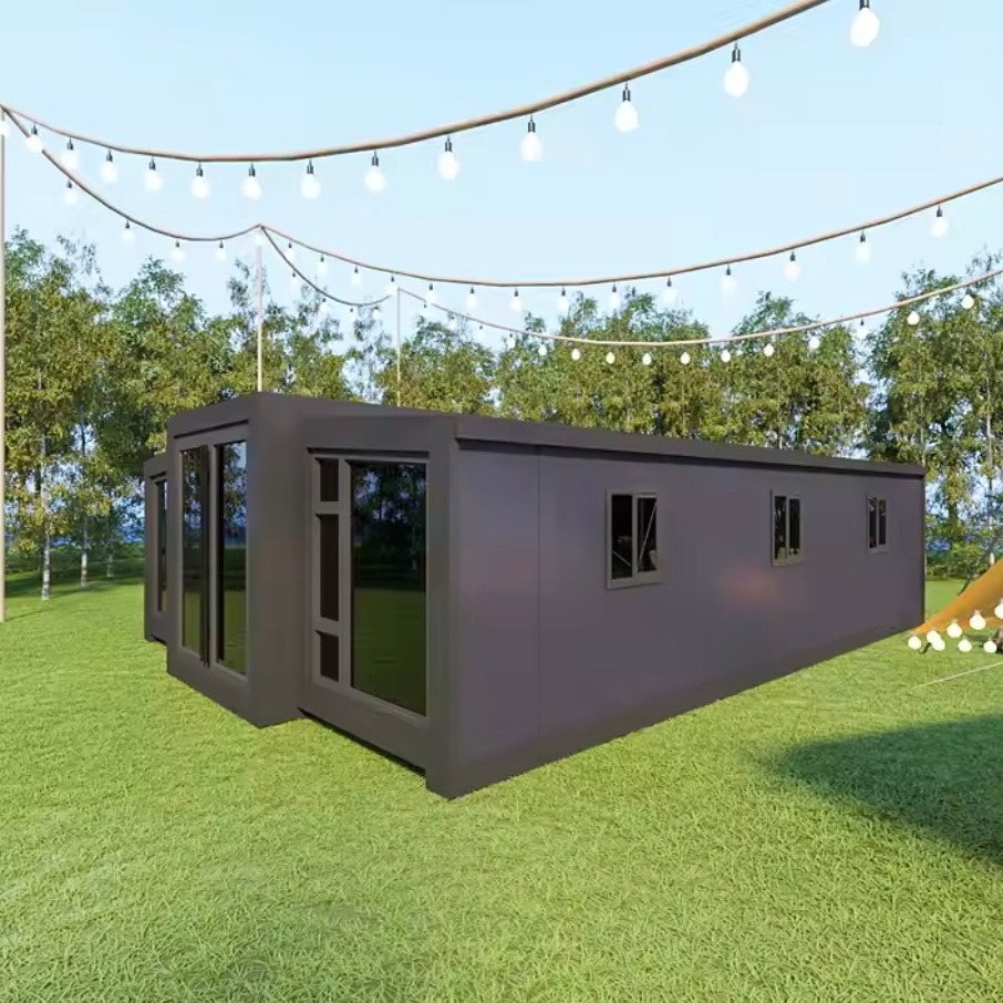 Casa prefabricada de 20 pies y 30 pies, casa contenedor expandible con aislamiento