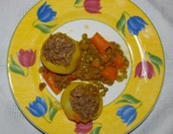 Patatas rellenas con carne picada