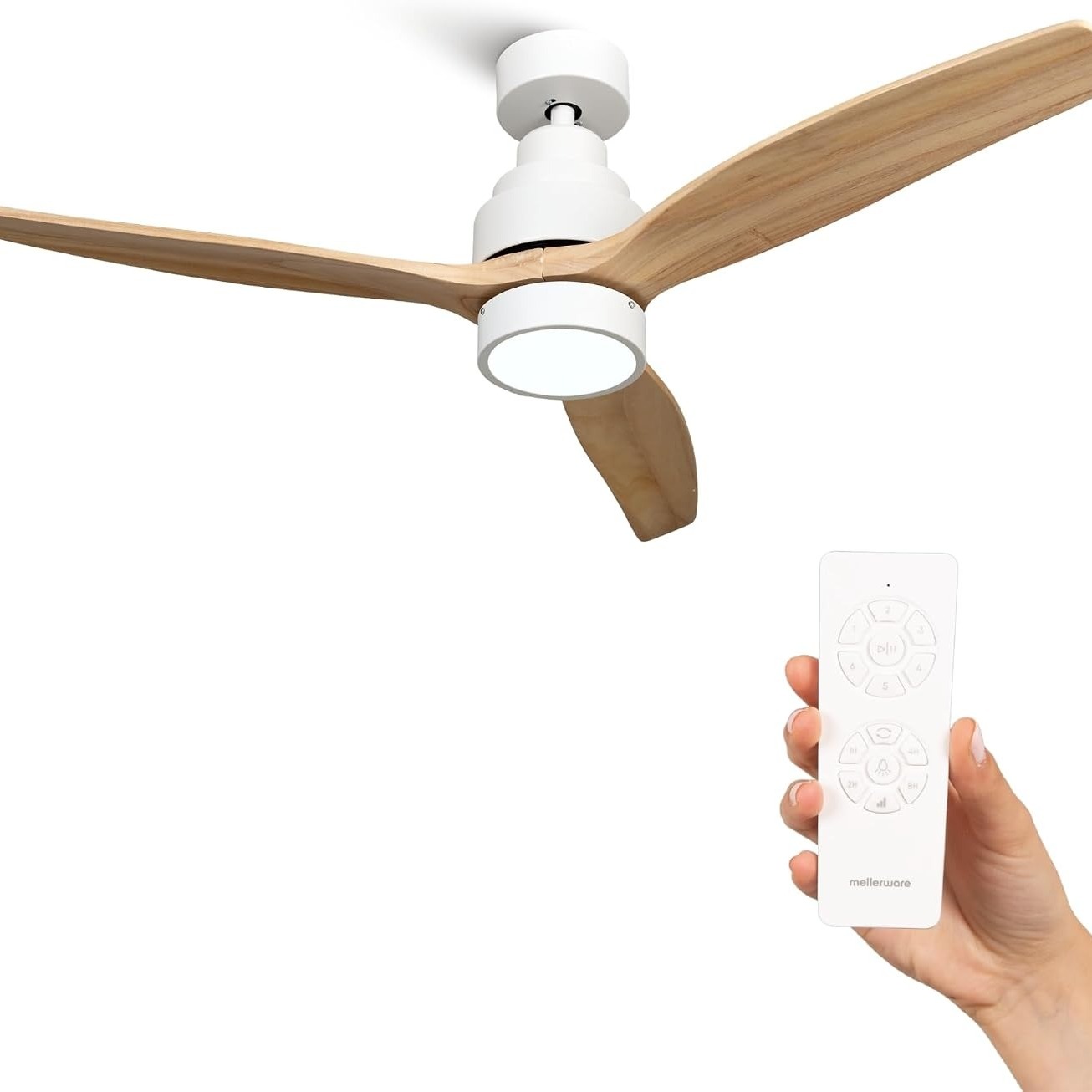 Mellerware - Ventilador de Techo con Mando a Distancia Brizy Bright