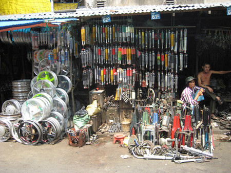Mercadillo de motos en Saigón