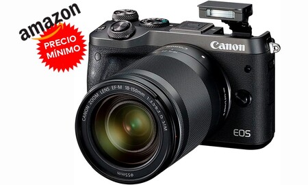 Amazon te deja una sin espejo como la Canon EOS M6 con objetivo 18-150mm a su precio más bajo hasta la fecha: 599 euros con 200 de rebaja