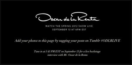 Oscar de la Renta se apoya en Tumblr para lanzar su colección de primavera