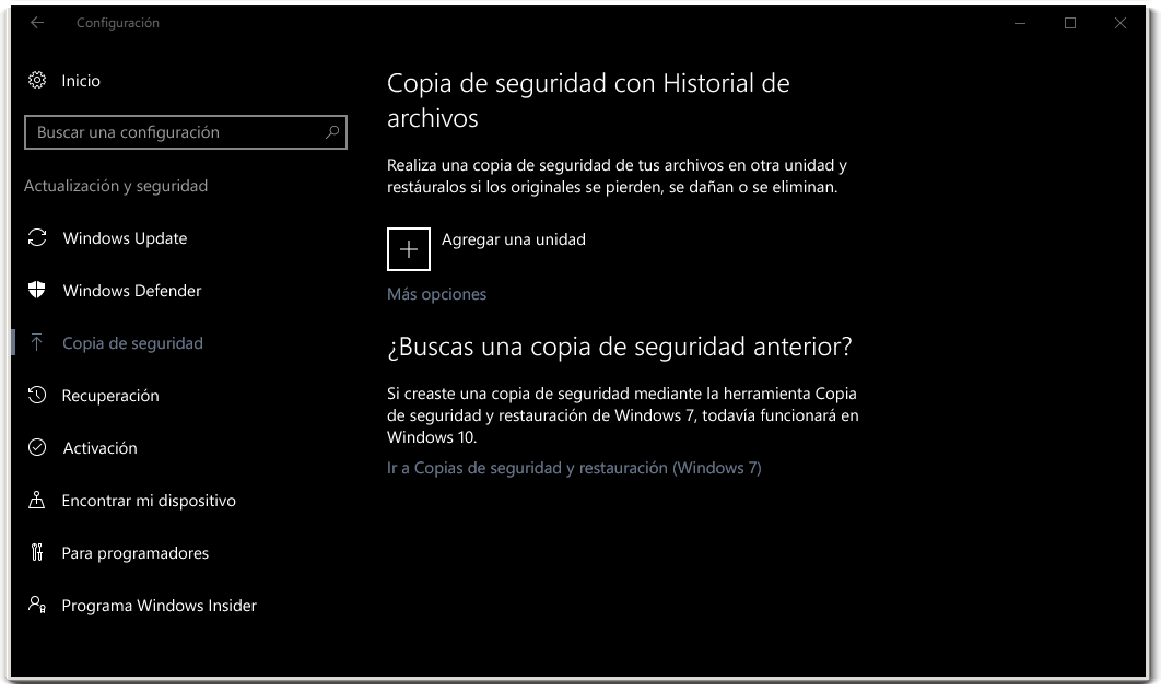 Copia De Seguridad Con Historial De Archivos