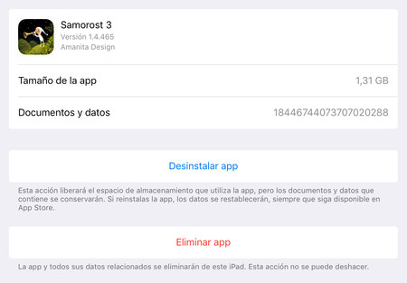 Ipad Almacenamiento Aplicacion