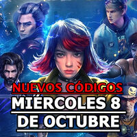 Free Fire MAX, códigos gratuitos del Miércoles 8 de octubre 