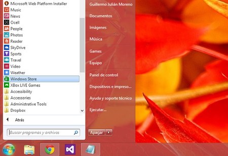 Recupera el menú de inicio en Windows 8 con Start8