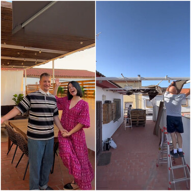 Daniel y Noelia, expertos en decoración: "Si tienes una pérgola en la terraza, añade este material y tendrás mucha más sombra sin perder estilo" 