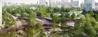 Esta especie de ventilador gigante cubierto de vegetación quiere ayudar a bajar la temperatura de Madrid hasta en cuatro grados