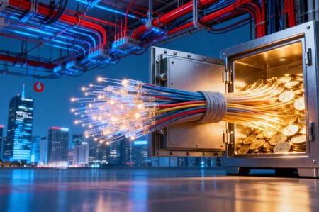 Vodafone monetiza su red de fibra óptica