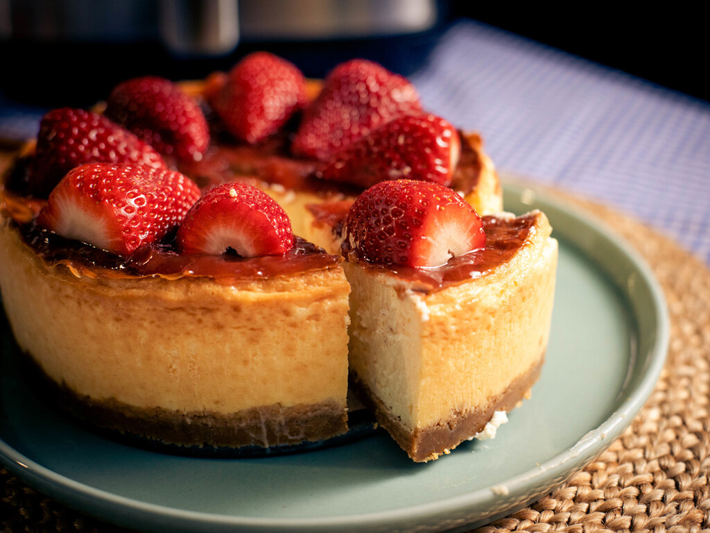 Tarta de queso en freidora de aire: una receta tan sencilla como sorprendente