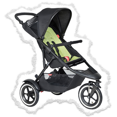 Phil Teds Sport Buggy Apple Green Coloured Liner Fabric Seat Toddler Mode V6 3qtr 550x550px