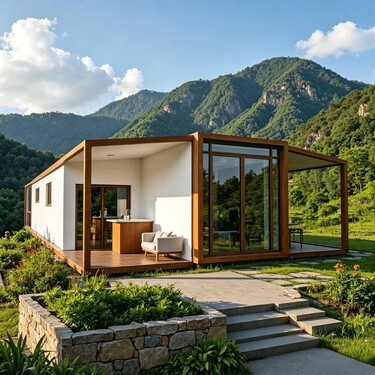 Amazon tiene una casa prefabricada plegable con patio trasero por menos de 8.000 euros 