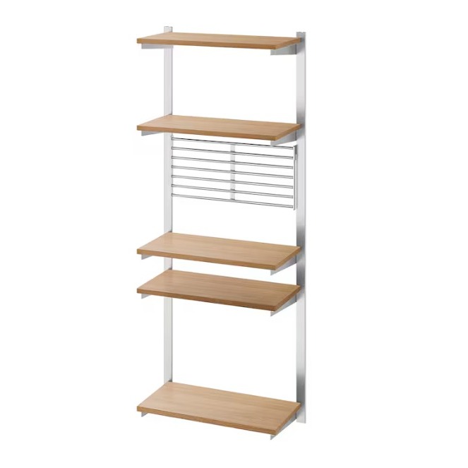 KUNGSFORS
Riel susp+balda/rejilla prd, acero inoxidable/fresno
