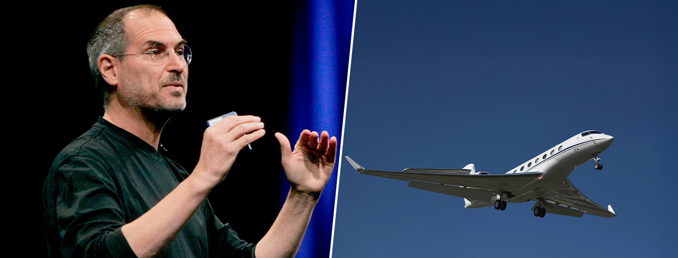 Steve Jobs encargó un avión privado idéntico al de otro multimillonario. Solo los diferenciaba un botón