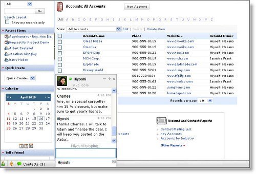 Chat Zoho CRM