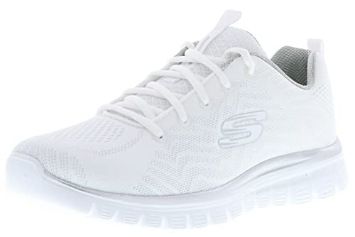 Skechers Graceful Get Connected Regular, Zapatillas Mujer, White Silver, 38 EU