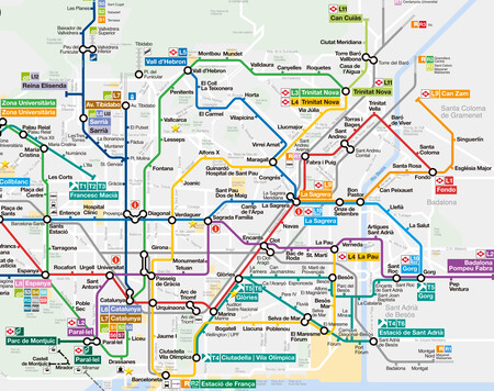 Mapa Metro Barcelona 2023