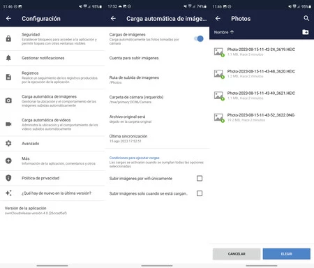 Android の ownCloud 設定