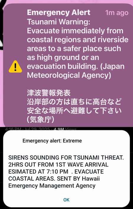 Alertas Tsunami Hawaii