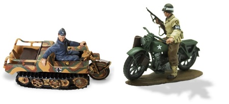 Soldados en Motocicleta