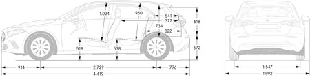 Mercedes Clase A 2018 Dimensiones
