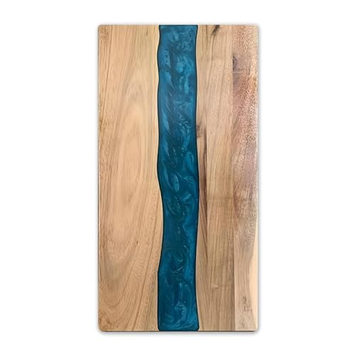 Tabla de charcutería de resina de madera de acacia