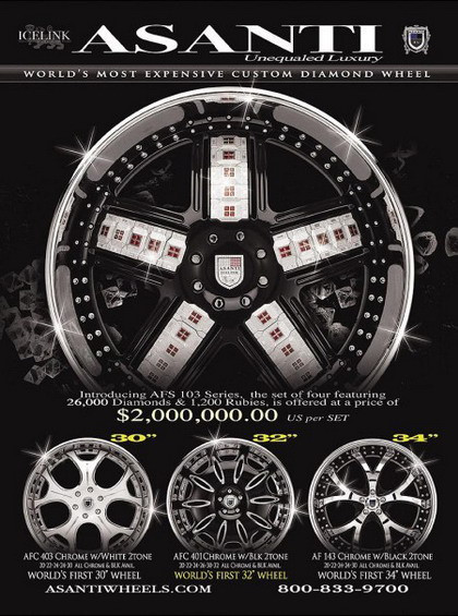 Asanti llantas más caras del mundo