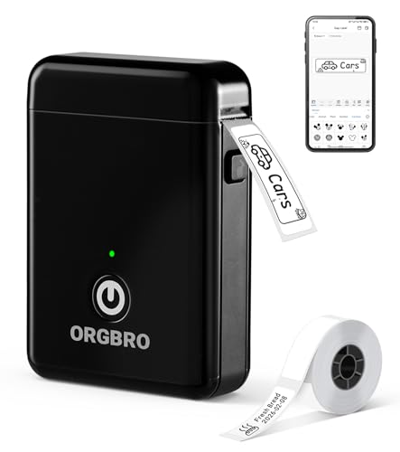 ORGBRO X1 Etiquetadoras Impresora Térmica de Etiquetas Portátil Bluetooth