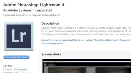 Adobe incluye su Lightroom 4 en la Mac App Store