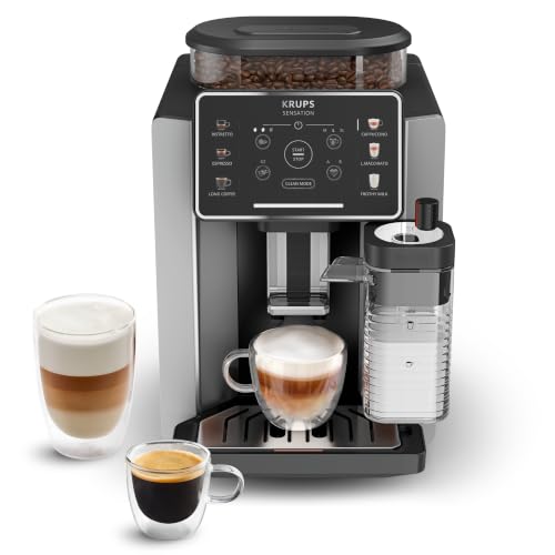 KRUPS Sensation Milk, Cafetera Superautomática, 6 Bebidas, Jarra Leche