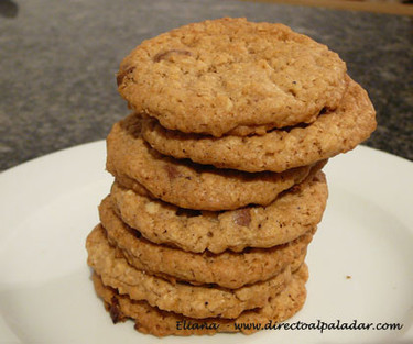 Galletas de avena con chocolate. Receta