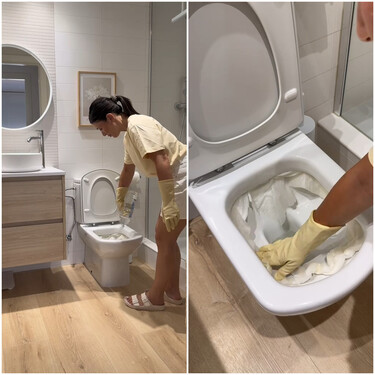 El trucazo para limpiar el sarro del borde del inodoro de una experta en limpieza: tan solo hay que rellenar los bordes con papel de cocina 