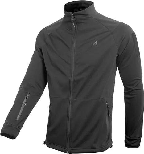 ACE Schakal Chaqueta softshell Slim Fit: chaqueta de exterior para ciclismo, senderismo y trekking, robusta y deportiva - Negro - 3XL
