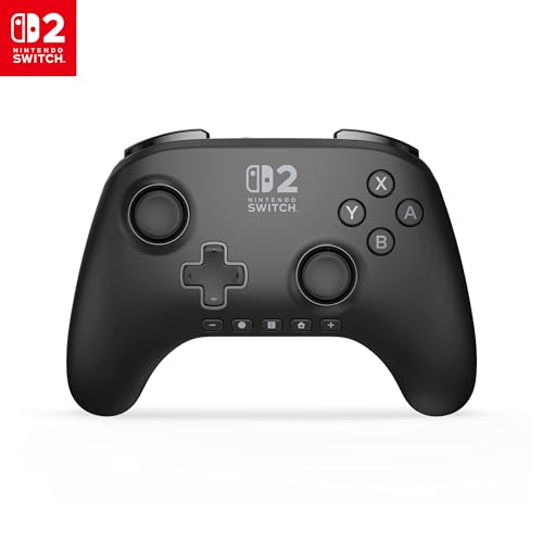 Power A Mando inalámbrico Advantage para Nintendo Switch 2 - NegroCon licencia oficial, efecto Hall, botones asignables, mando pro, Botón C, controles de movimiento