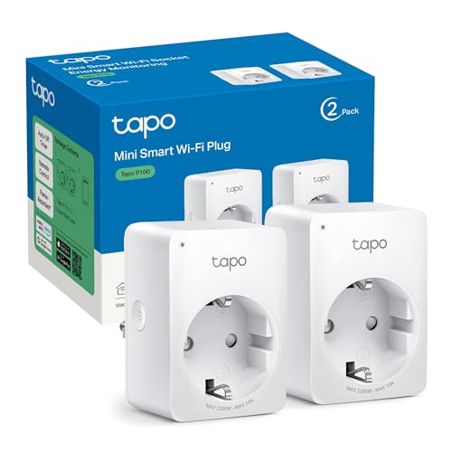 Tapo P100(2-Pack) - Enchufe inteligente WiFi, no necesita concentrador