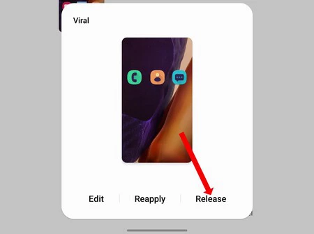 「解放」をクリックするとデフォルトのアイコンに戻ります。