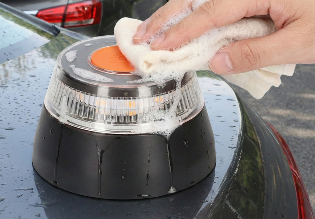 Si no quieres comprar otra baliza V16 antes de tiempo, cuidado con los productos que usas para limpiarla