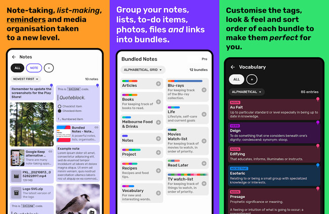 Bundled Notes