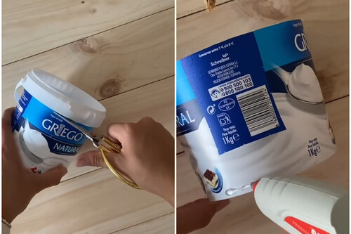 Reutilizar bote de yogur