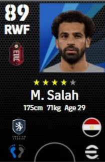 Los 10 jugadores más rápidos de eFootball 2022 M. Salah