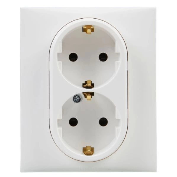 Enchufe doble LEGRAND Niloé Step blanco
