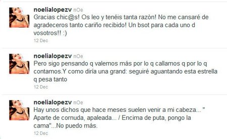 Me da que Noelia López está más harta de "la parejita" que nosotros