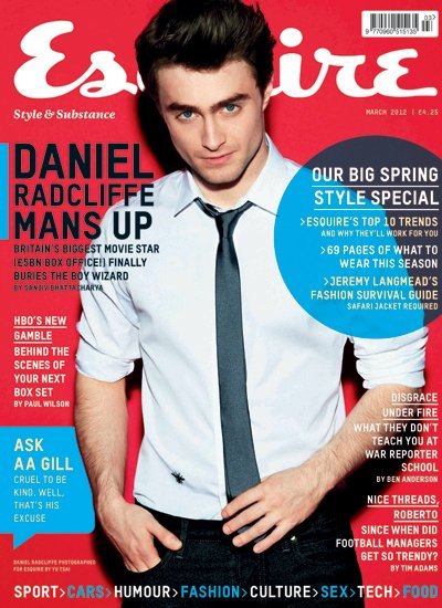 Daniel Radcliffe en Esquire UK: ya no es el niño de antes