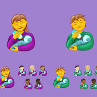 Anuncian nuevos emojis de madres y padres alimentando a un bebé con biberón