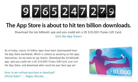 La App Store alcanzará las diez mil millones de descargas en los próximos días