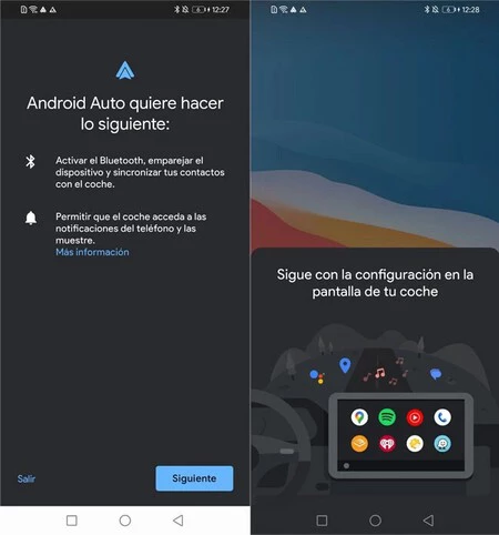 Permisos configuracion android auto