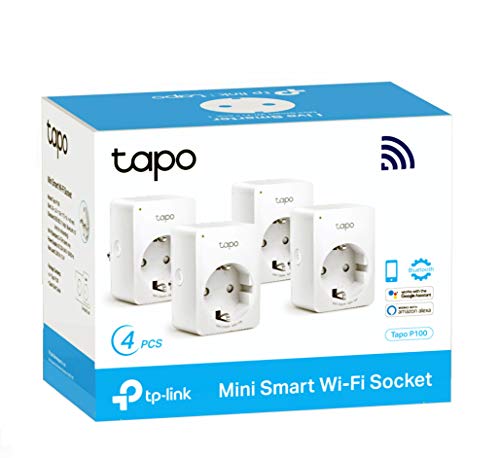 TP-Link Tapo P100 (4-Pack) - Mini Enchufe Inteligente Wi-Fi