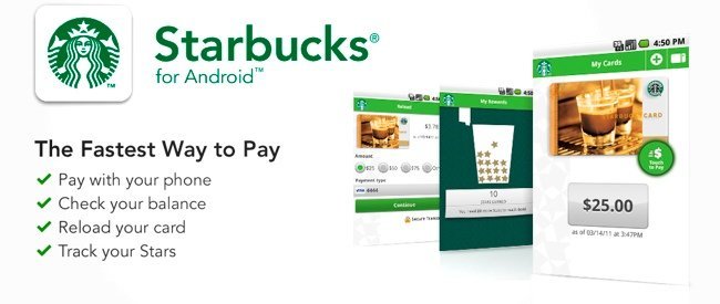 Aplicación oficial de Starbucks para Android