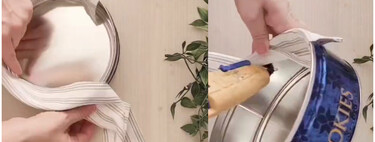 Quién diría que una lata de galletas danesas podía acabar siendo un organizador tan bonito